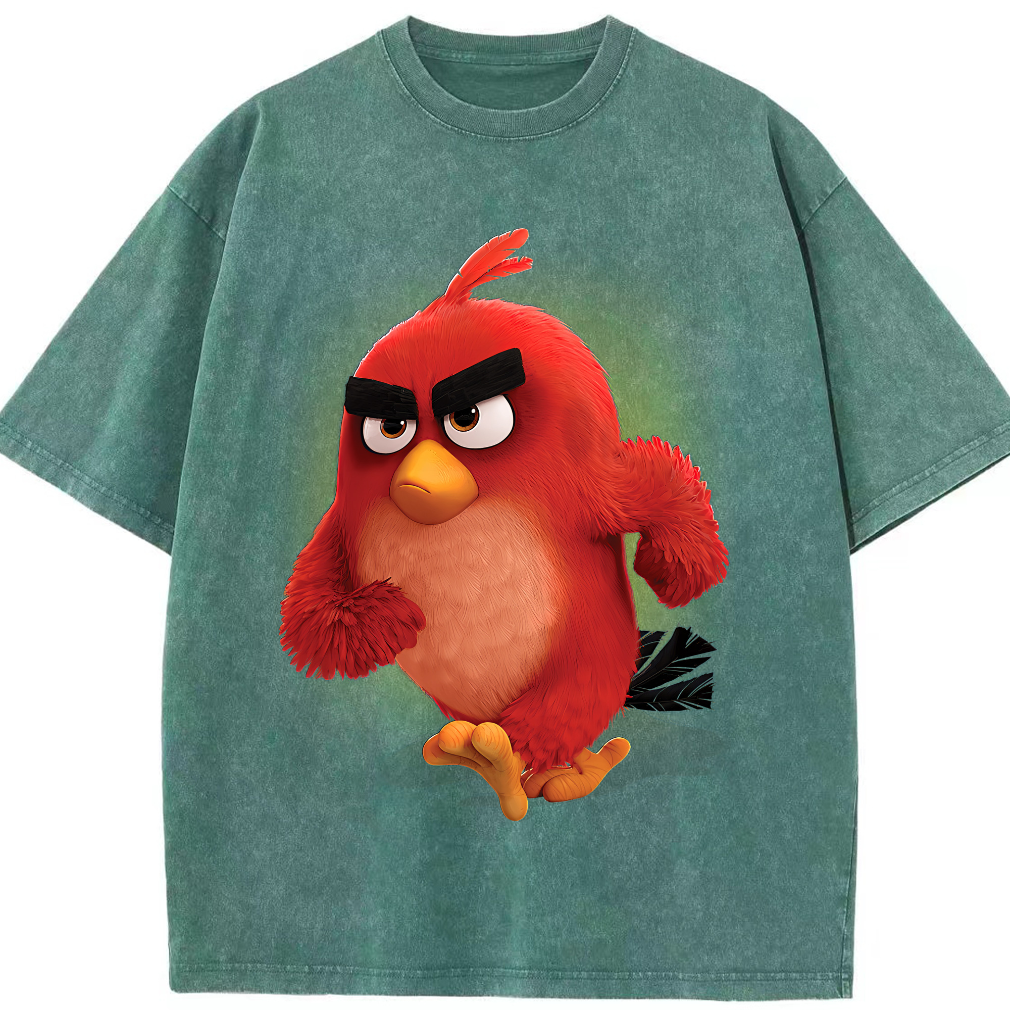 （画像用） Angry Birds アングリーバード 綿100% ヴィンテージ風 半袖Tシャツ（フロントプリント）